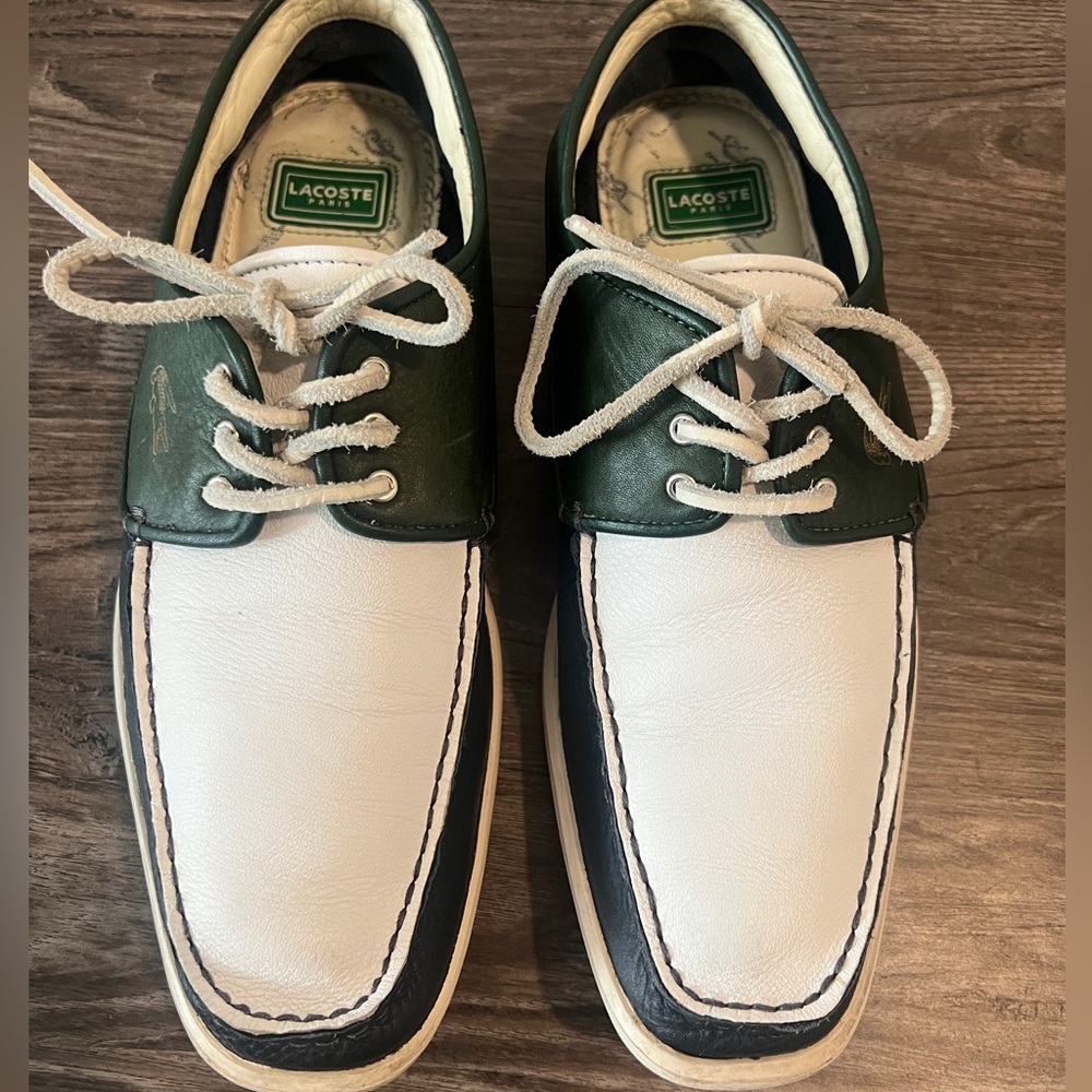 Lacoste Boat Shoes - Leather Mens Size 10.5 (Fits like a US 10) Great Condition